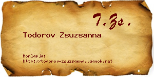 Todorov Zsuzsanna névjegykártya